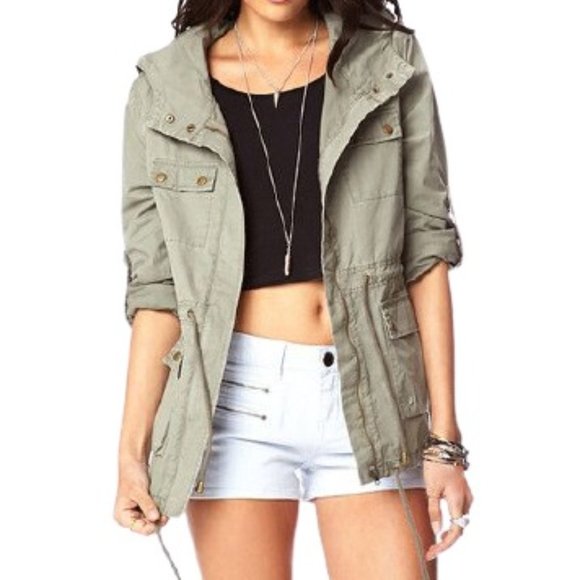 FOREVER 21 // Hooded Utility Jacket - Picture 4 of 5